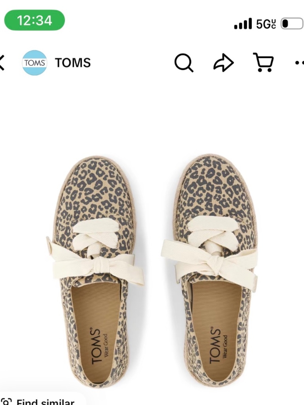 Tom’s Womens Carolina Lace-Up Espadrille Leopard